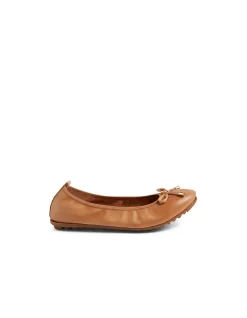 Berlin Soft Leather Bow Ballet Flats