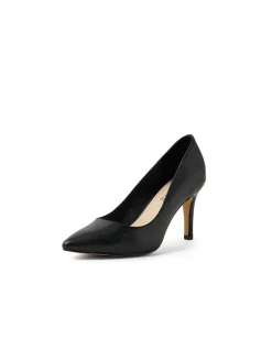 Berri Sleek Pointed Toe Leather Pumps