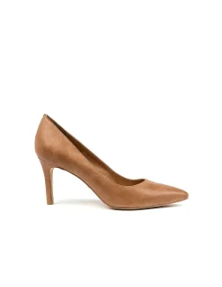 Berri Classic Tan Leather Pointed Pumps