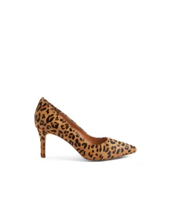 Berri Leopard Pony Pointed Toe Pumps