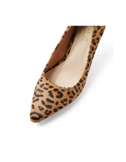 Berri Leopard Pony Pointed Toe Pumps