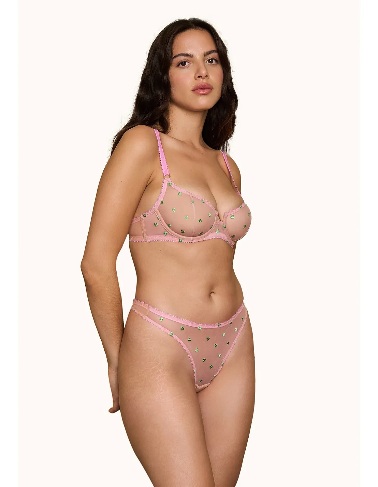 BESSIE HEART EMBROIDERY UNDERWIRE BRA