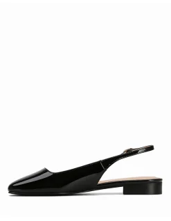 BEV Black Patent Leather Slingback