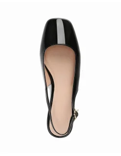 BEV Black Patent Leather Slingback