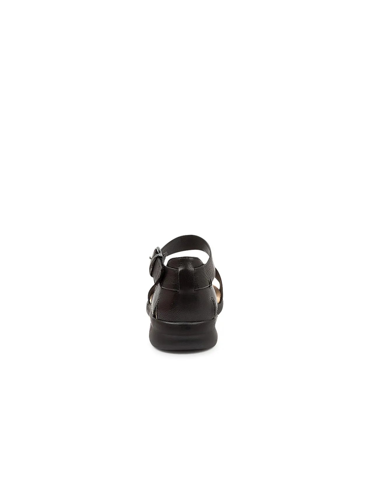 Beverly XW Black Leather Sandals