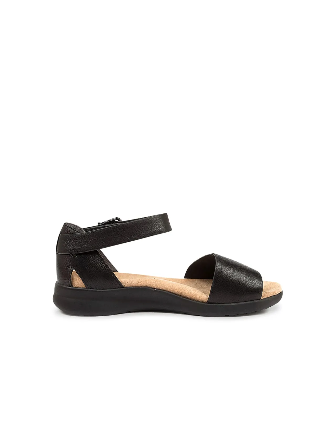 Beverly XW Black Leather Sandals