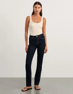 Bianca Slim Straight Mid Rise Jean