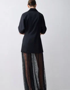 BLACK SATIN ARBUS SHIRT