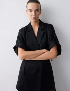 BLACK SATIN ARBUS SHIRT
