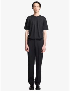 BLACK LINEN BLEND TEE