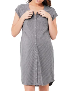 BLAKE S/SLV BUTTON UP NIGHTIE