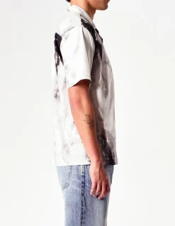 Bleach Print Short Sleeve Shirt