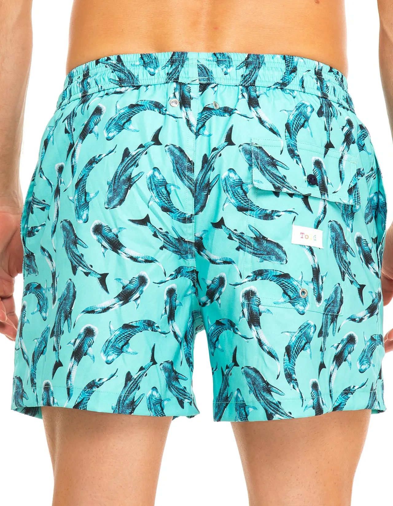 Blue Whale Sharks Men's Swim Shorts