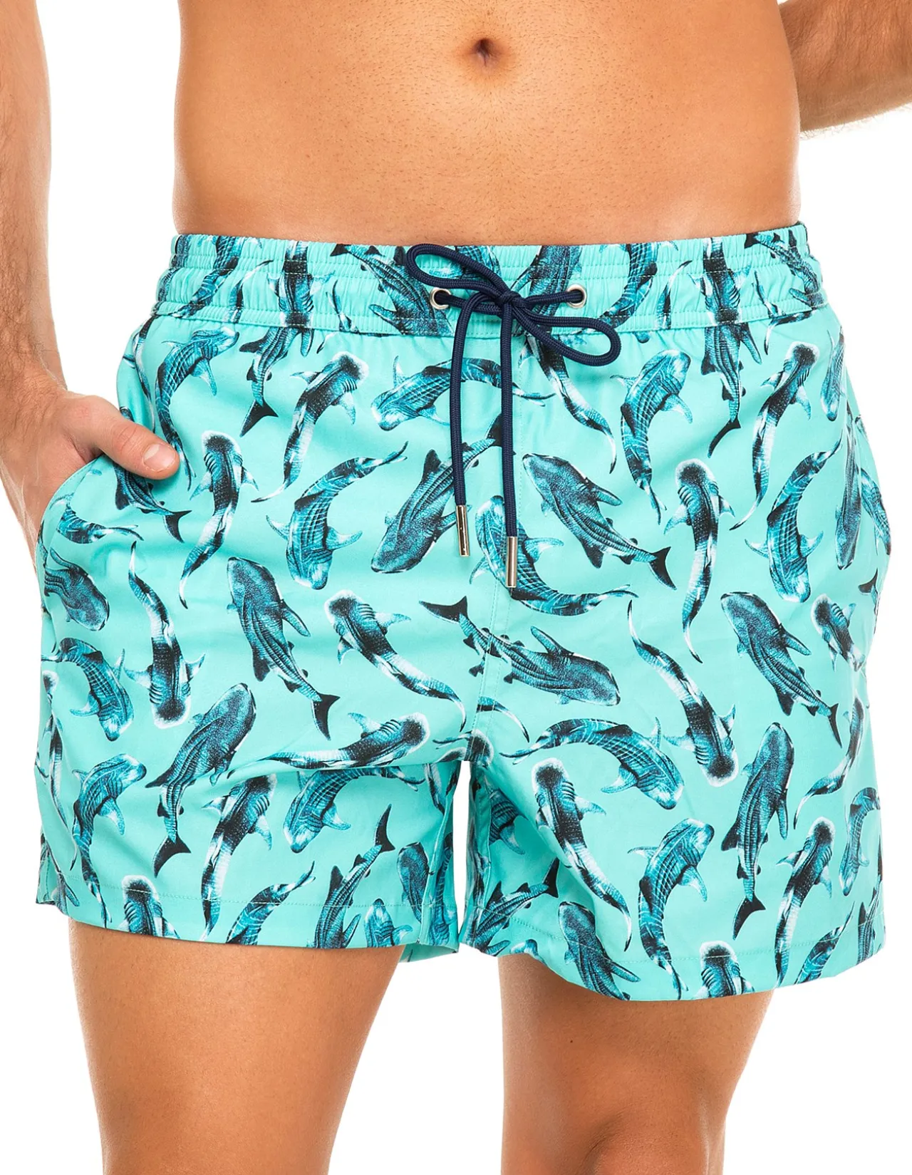 Blue Whale Sharks Men's Swim Shorts
