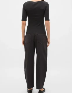 BOAT NECK HALF SLEEVE TOP