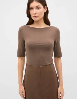 BOAT NECK HALF SLEEVE TOP