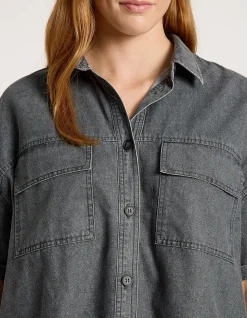 Bodhi Boxy Short Sleeve Denim Shirt