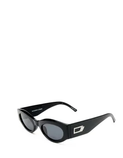 BODY BUMPIN II BLACK OVAL SMOKE TINT SUNGLASSES