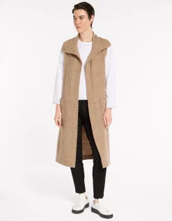 BOILED WOOL WRAP VEST