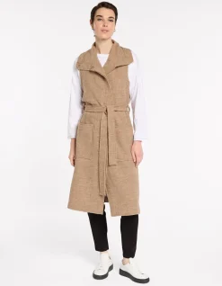 BOILED WOOL WRAP VEST