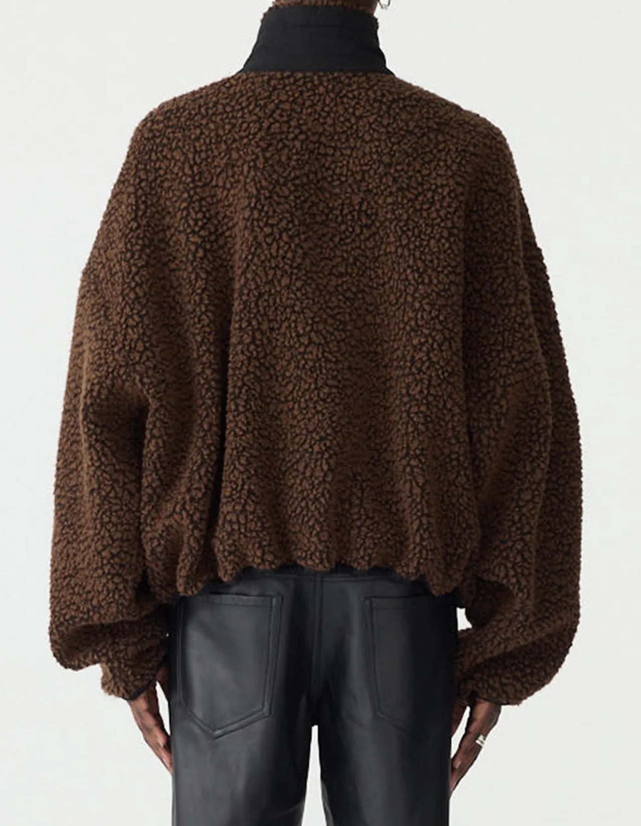 boiled wool zip up jacket