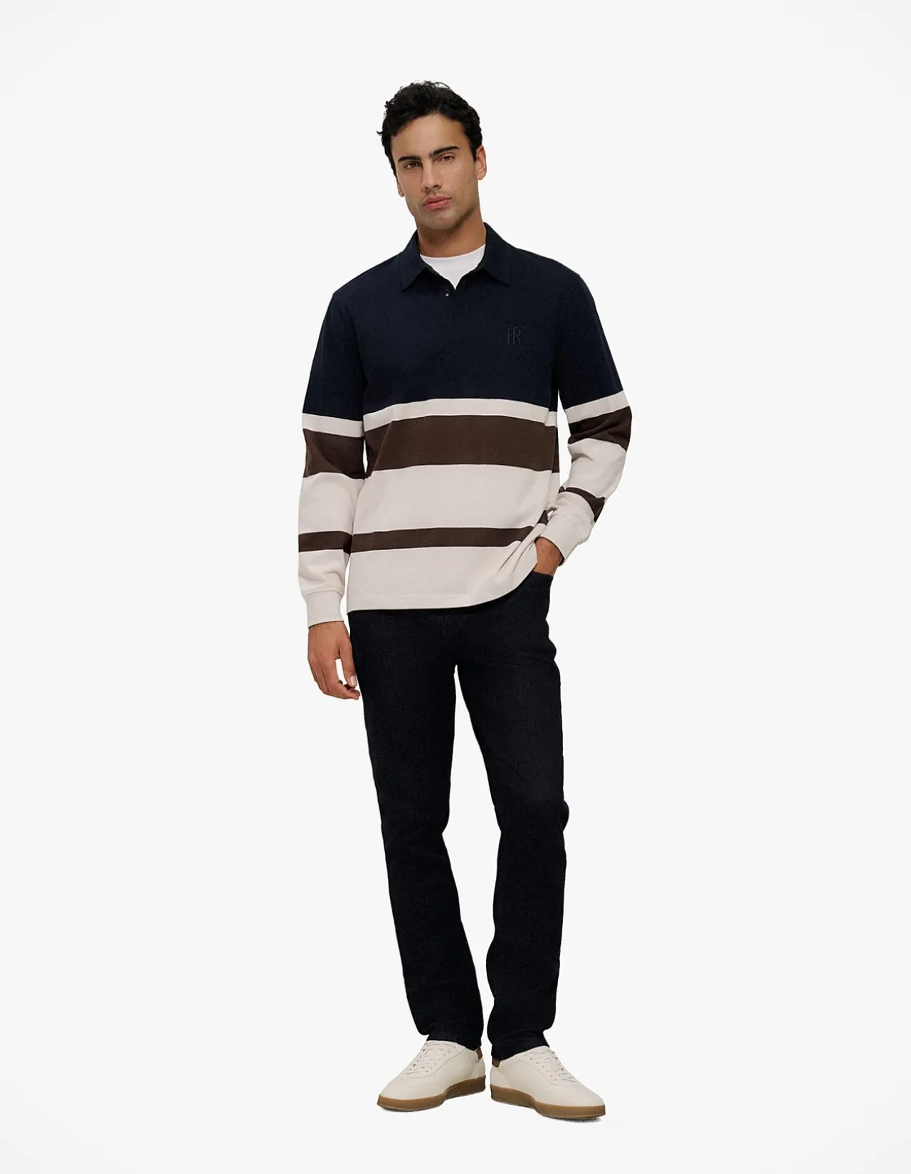 Bold Stripe Monogram Rugby