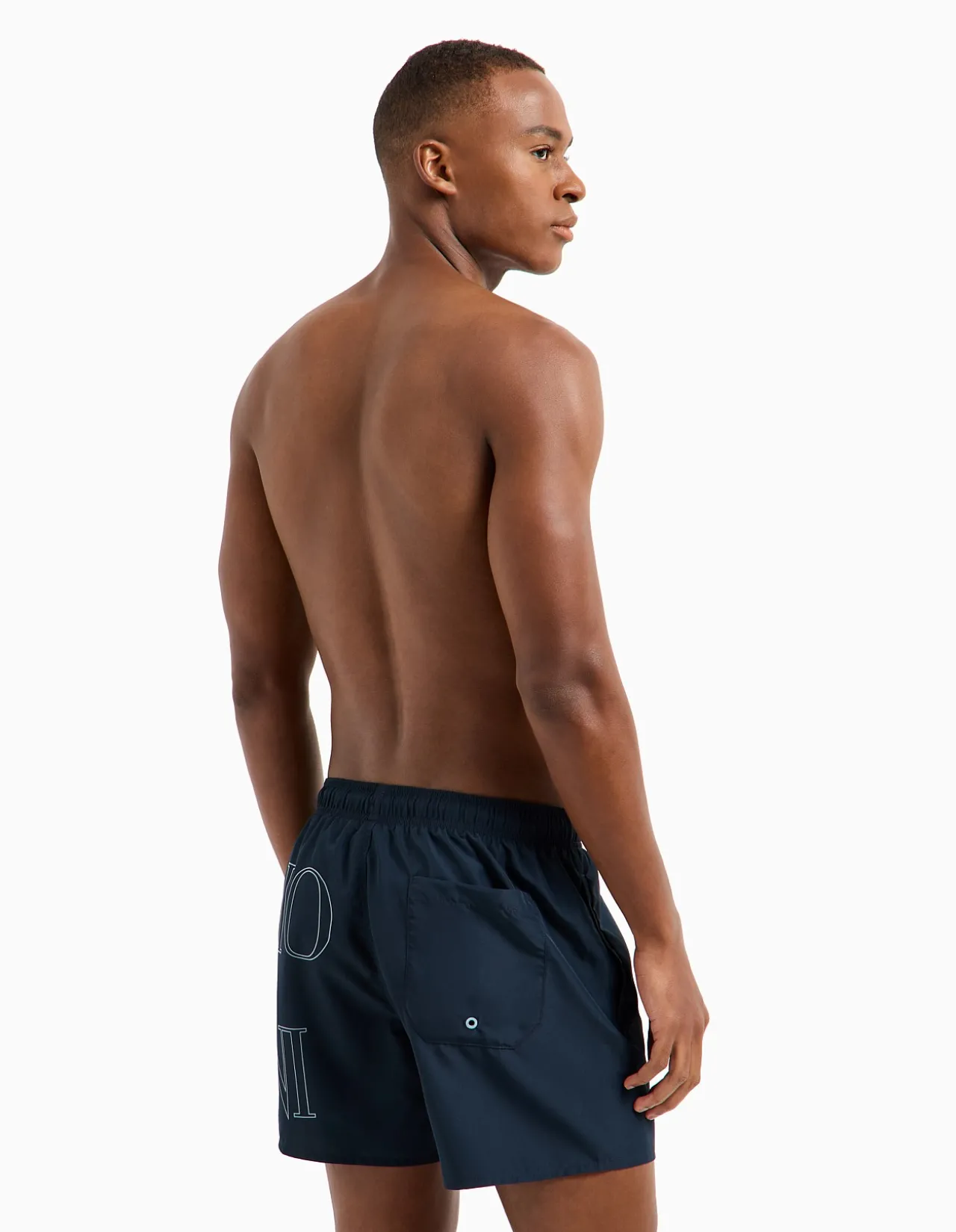 Bold Logo Mid Length Drawstring Swim Shorts