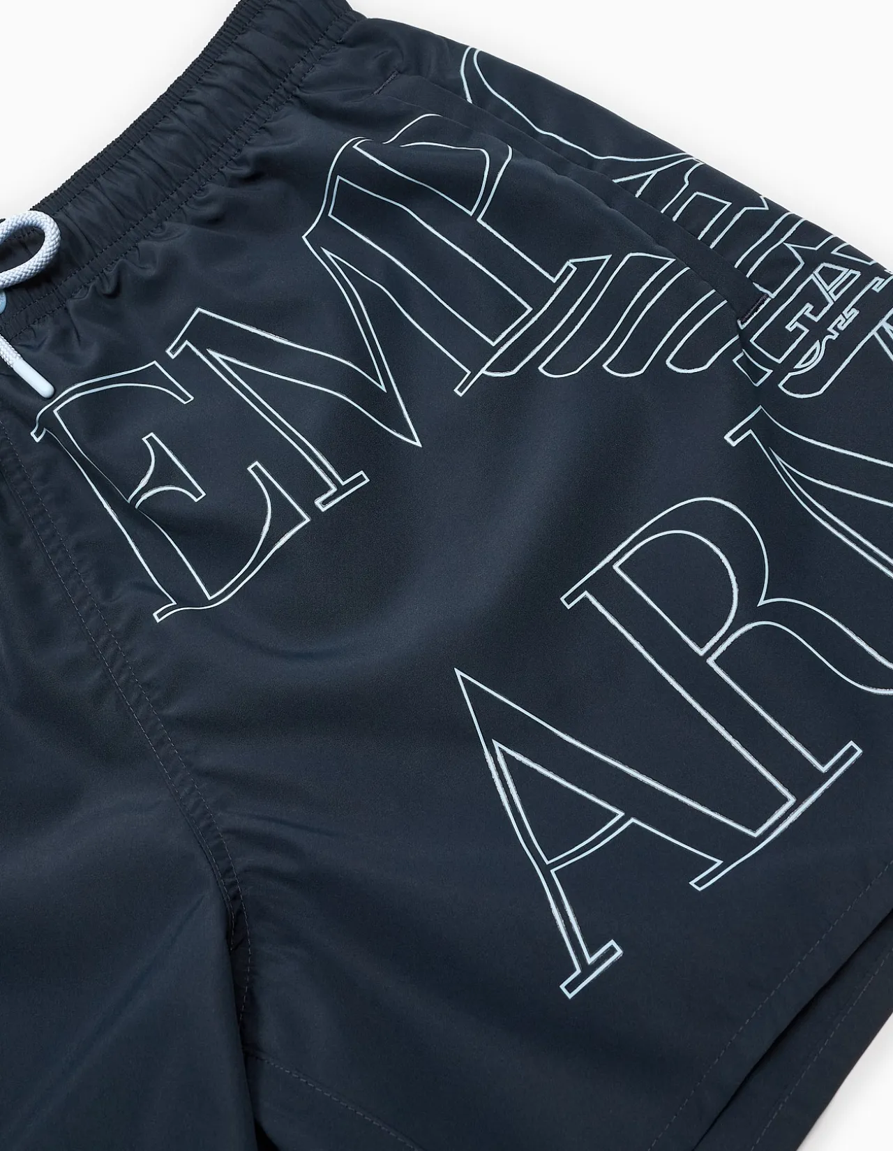 Bold Logo Mid Length Drawstring Swim Shorts