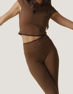 Bonded Contrast High Rise Workout Leggings