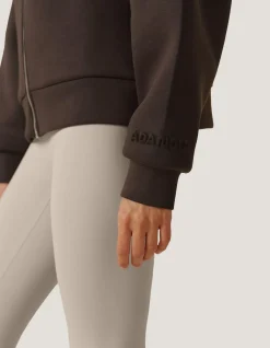Bonded Funnel Neck Zip Relaxed Sweatshirt