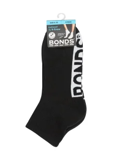 BONDS LOGO QTR CREW 3 PACK