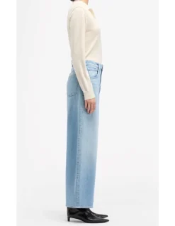 Bonnie Curvilinear Light Wash Barrel Leg Jeans