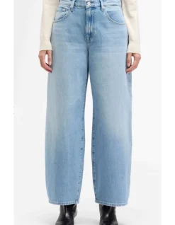 Bonnie Curvilinear Light Wash Barrel Leg Jeans