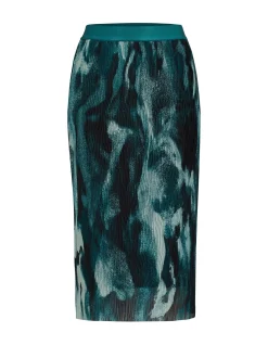 BOSS Seasonal-print skirt in stretch tulle