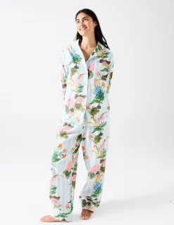 Bouquet Beauty Stp Adlt FLN LS Shirt & Pant PJ Set