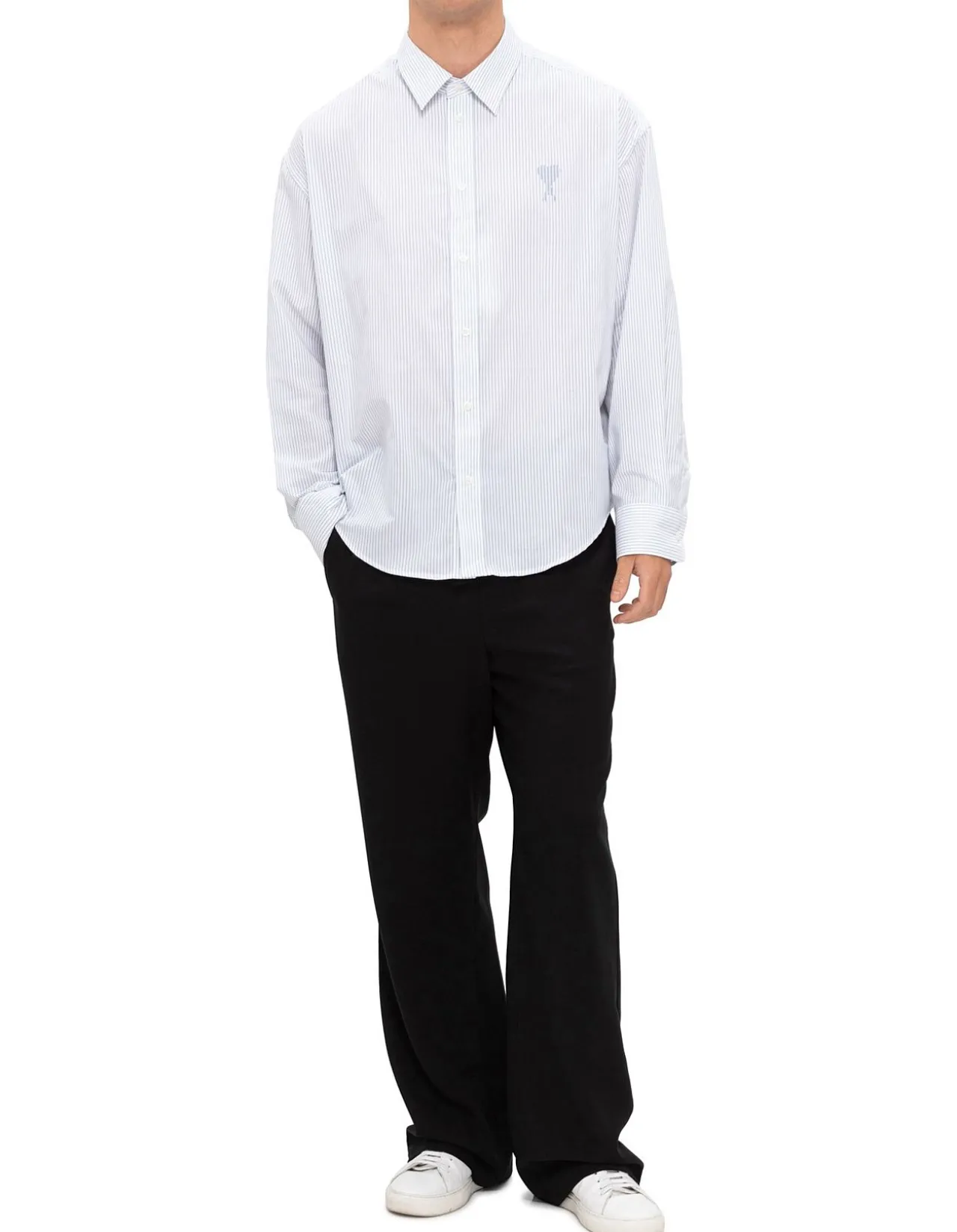 Boxy Fit Shirt with Ami de Coeur Embroidery