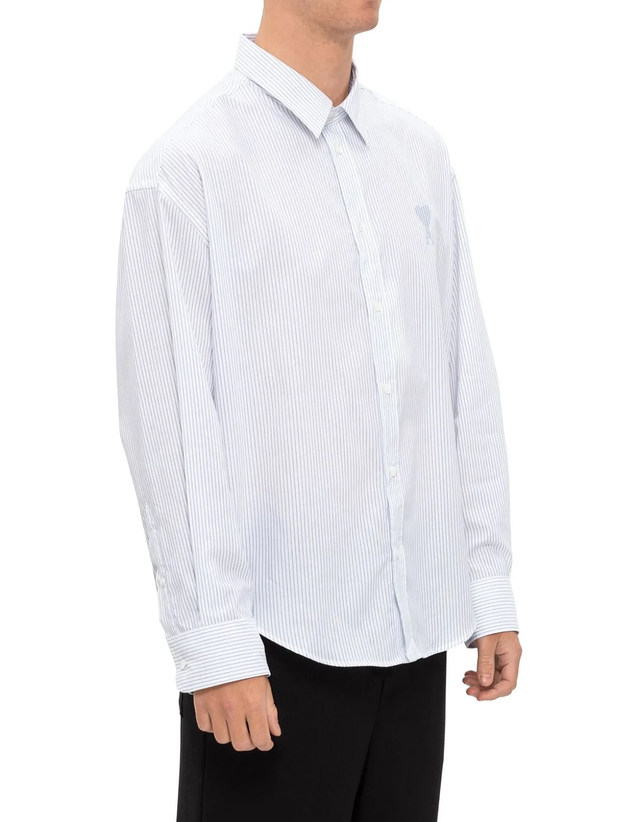 Boxy Fit Shirt with Ami de Coeur Embroidery