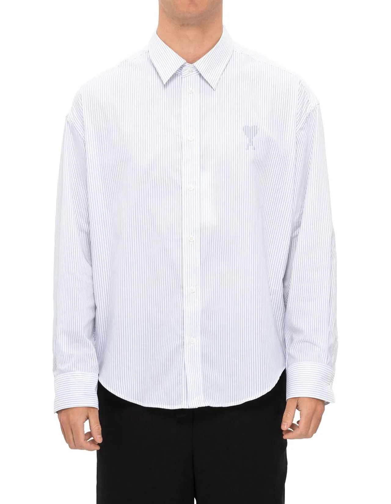 Boxy Fit Shirt with Ami de Coeur Embroidery