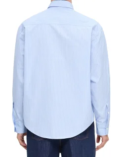 BOXY LONGSLEEVE SHIRT BUTTONDOWN COLLAR AND EMB AMI DE COEUR