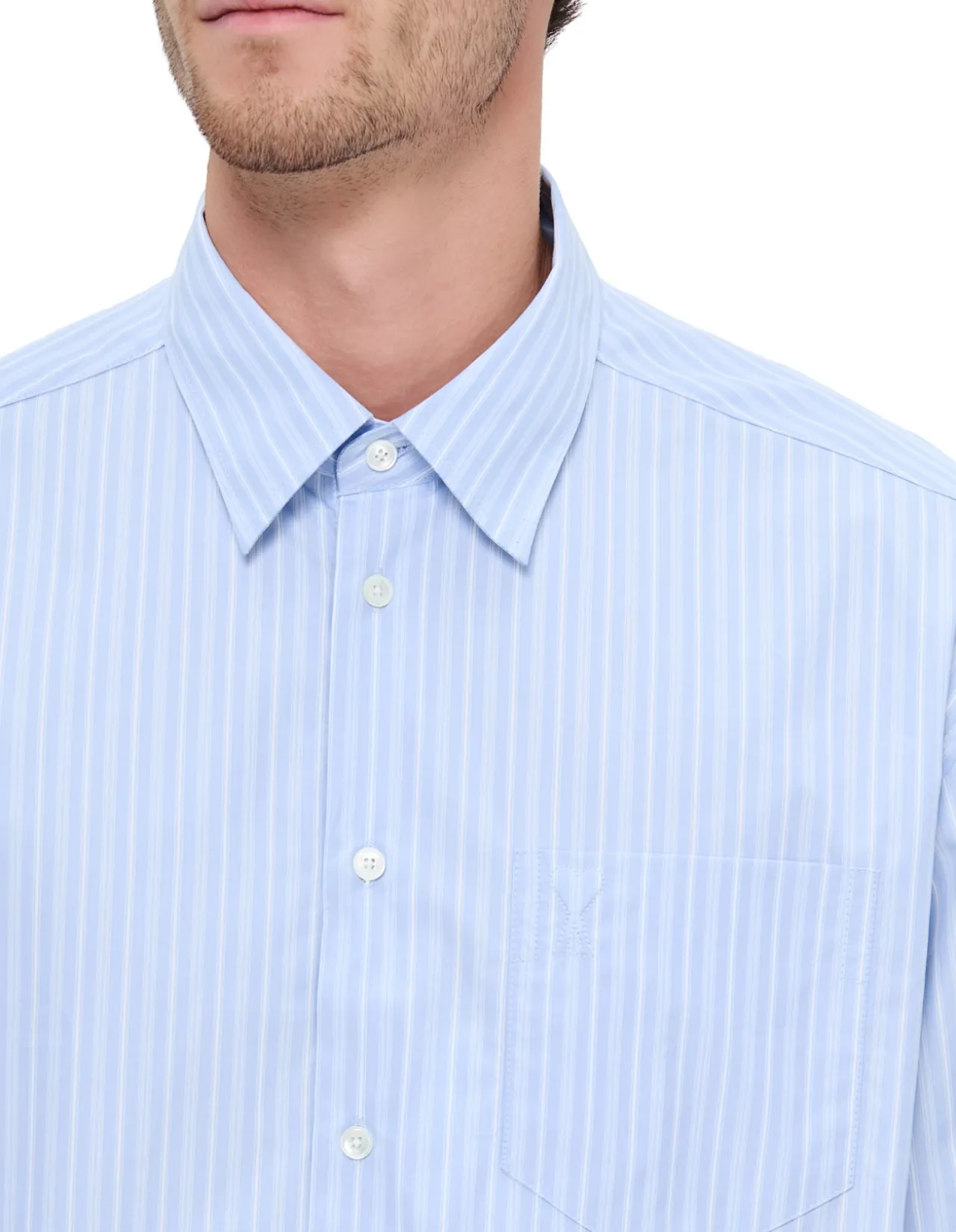 BOXY LONGSLEEVE SHIRT BUTTONDOWN COLLAR AND EMB AMI DE COEUR