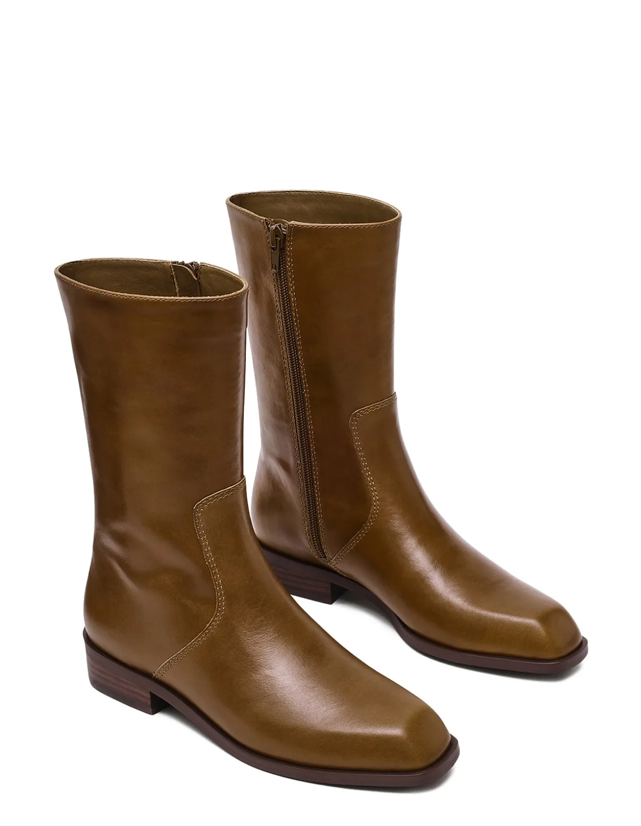 BRETTON LEATHER ANKLE BOOTS
