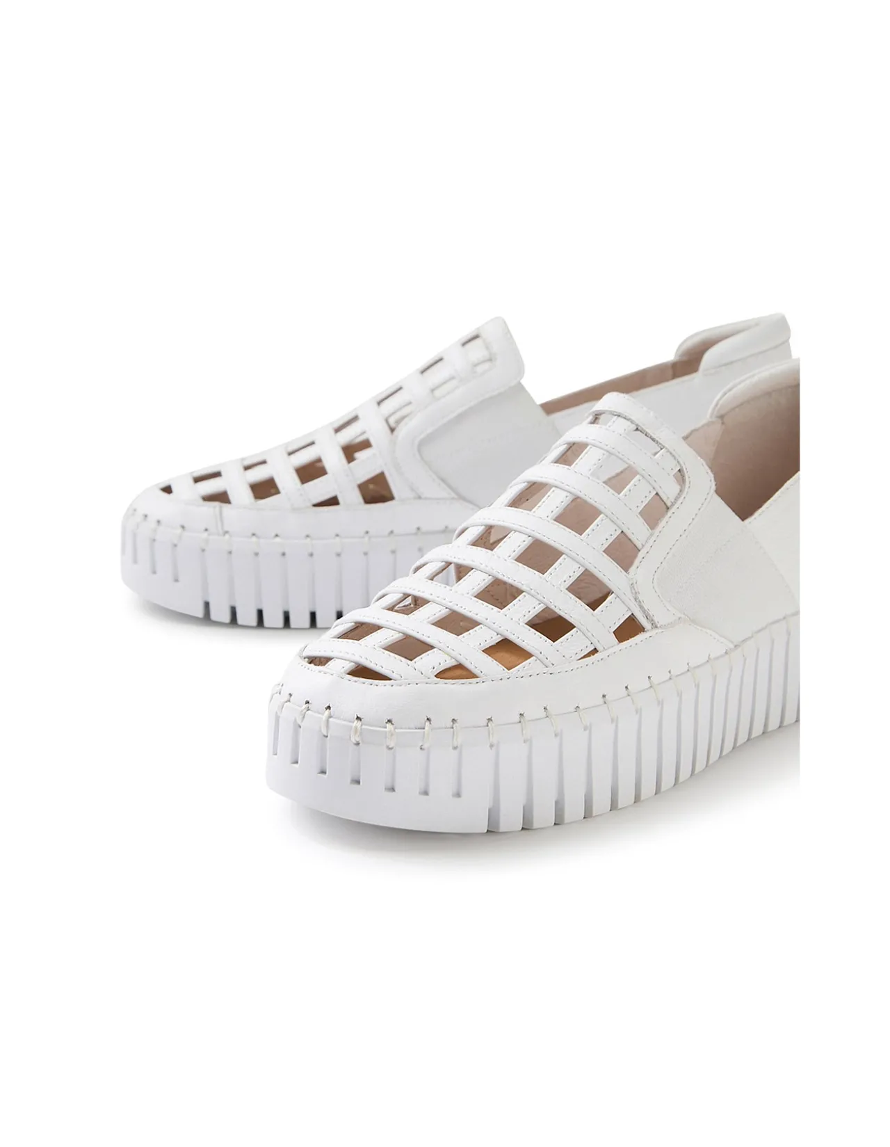 Brickie Lattice Cut Out Platform Sneakers