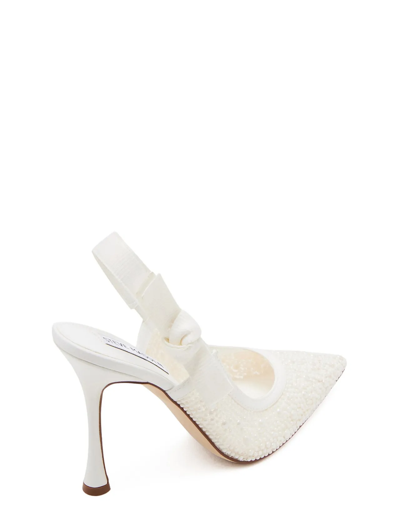 BRI SLINGBACK PUMP WHITE LACE PEARL