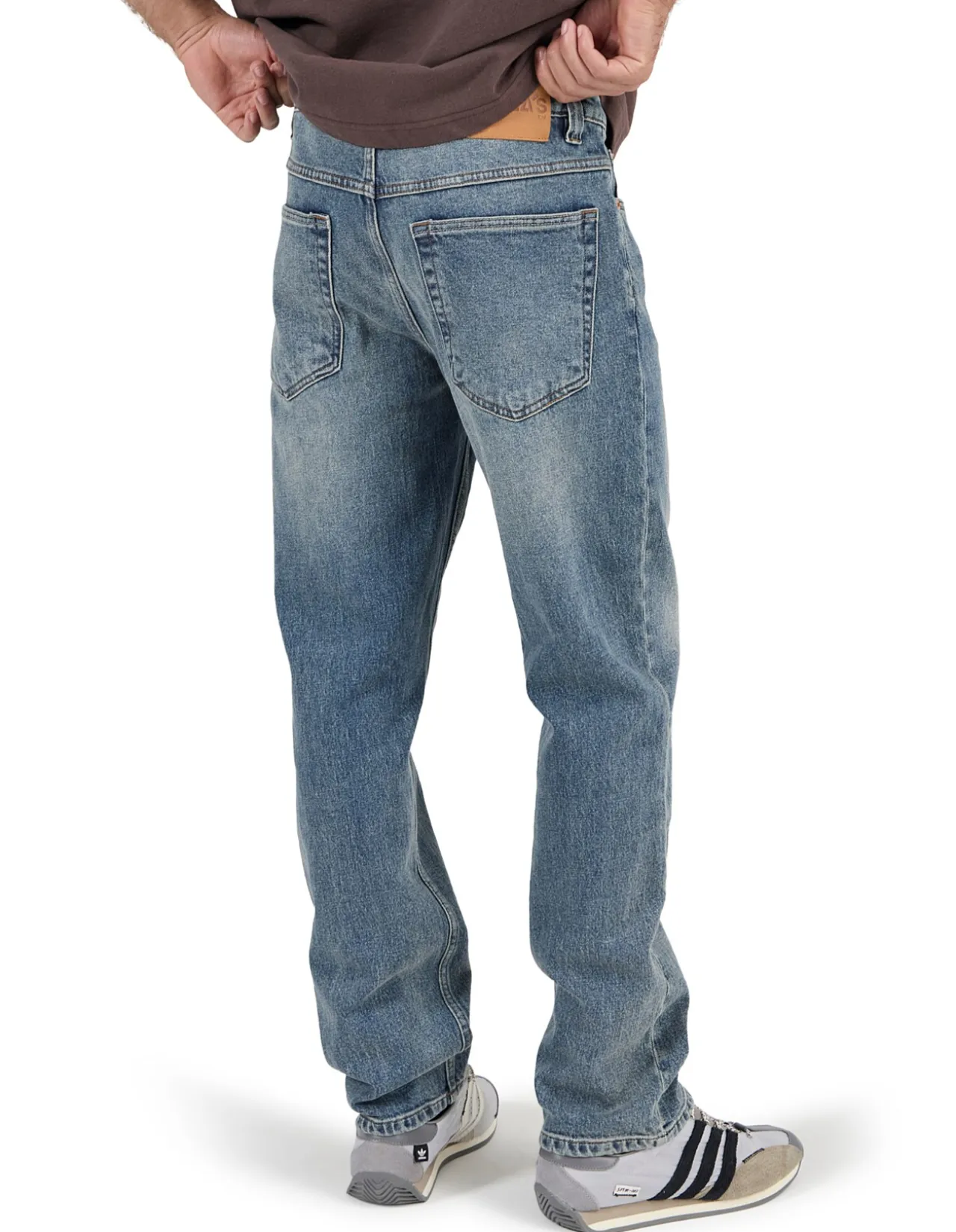 Bronco Storm Mid Rise Straight Leg Jeans