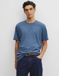 Brushed Melange Cotton T-shirt