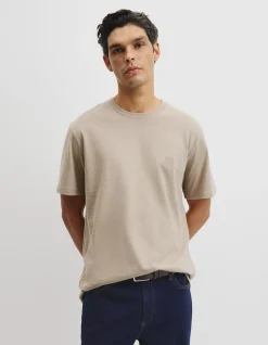 Brushed Melange Cotton T-shirt