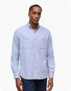Brushed Cotton Melange Shirt