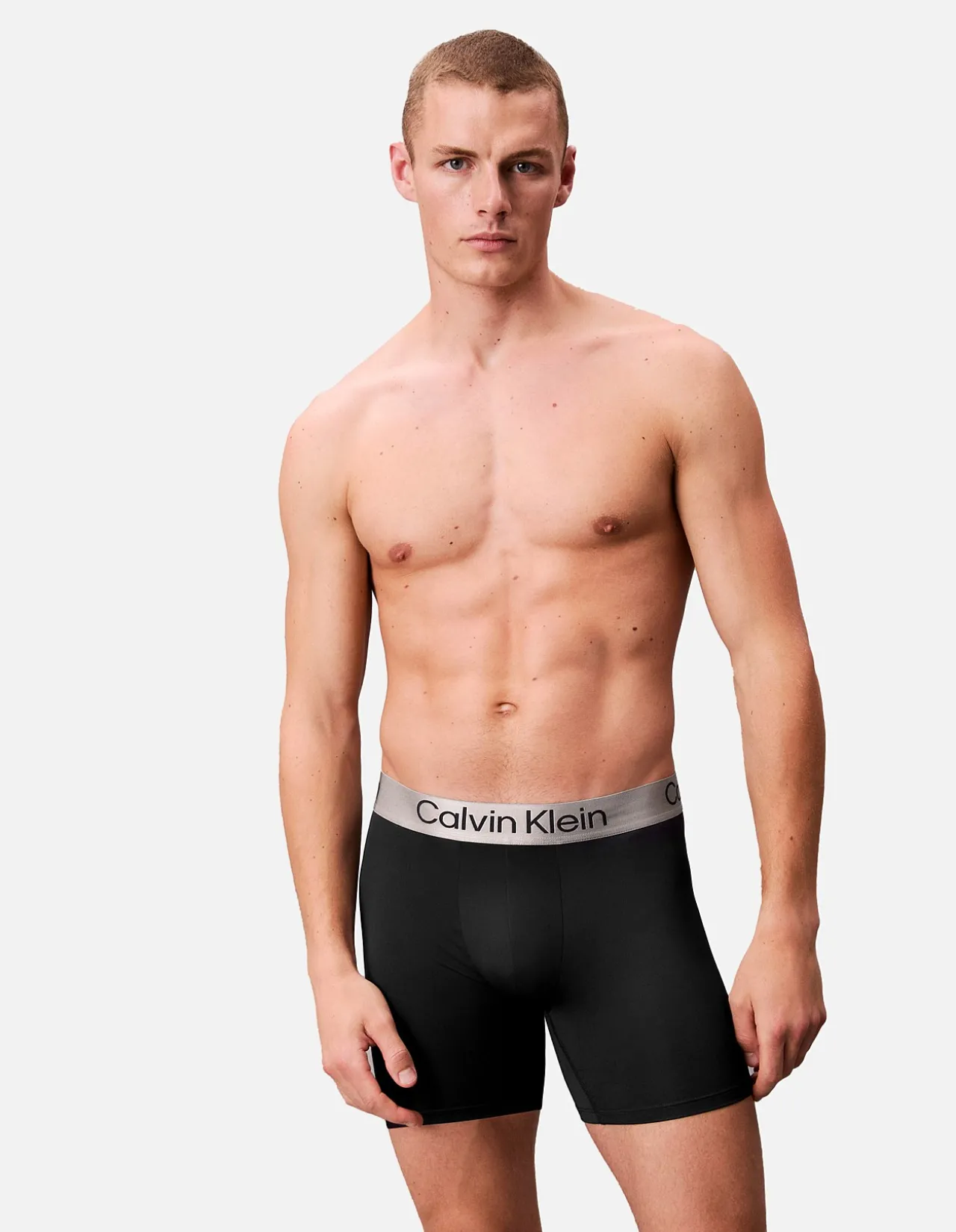 Brushed Microfibre Stretch Long Leg Boxer Brief 3 Pack