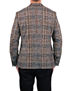 2B SLIM CHECK 1/2 LINED PATCH POCKET BLAZER