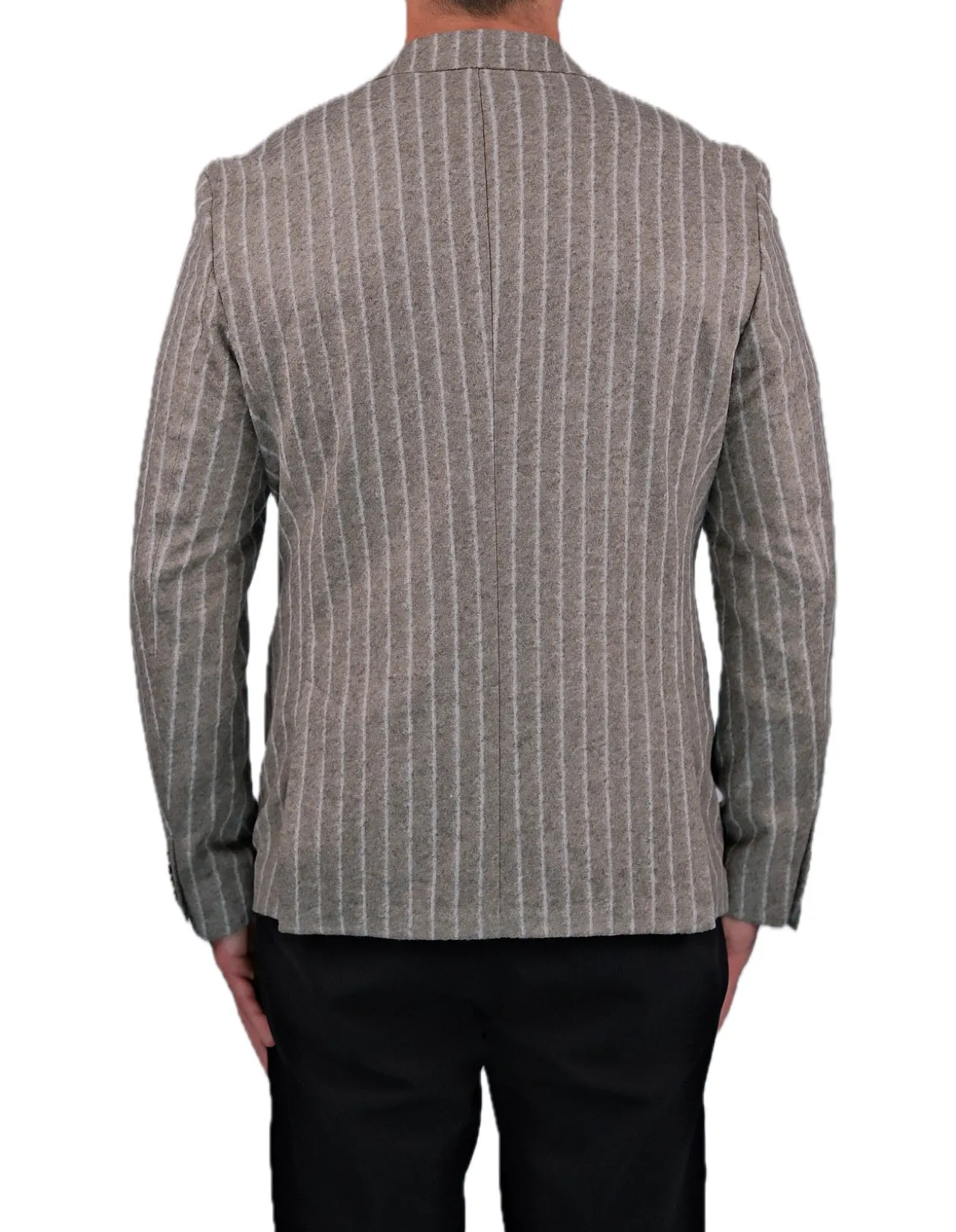 2B SLIM STRIPE 1/2 LINED PATCH POCKET BLAZER